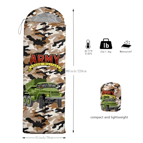AILONEN Cartoon Car Sleeping Bags,Lightweight & Waterproof,3 Season Warm & Cool Weather,Cute Stars Printed Vehicles Transportation Sleeping Bags for Boys,Kids,Adults Travelling,Outdoors - color: Truck1