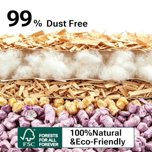 Natural Paper Pellet Bedding for Small Animals - Super Absorbent Odor Control Rabbit Litter, Hamster Bedding, Guinea Pig Cage Liners, Dust-Free(2.2lb) (White) - color: White