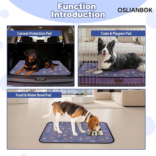 4'Pcs Washable Pee Pads, Reusable Puppy Pet Training Pads, Waterproof Dog Crate, Whelping Pad, Non-Slip Protects Against Urine Leakage Deep Grey Medium - color: Deepgrey, size: Medium