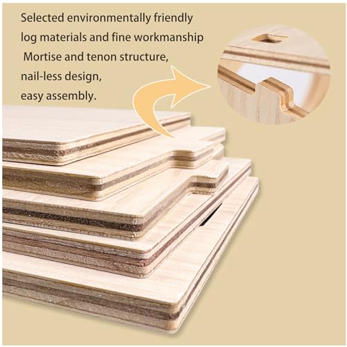 Hamster House, Wooden Hamster Maze Villa, Hamster Accessories | Hamster Hideout for Hamster, Mice, Gerbils, Lemmings
