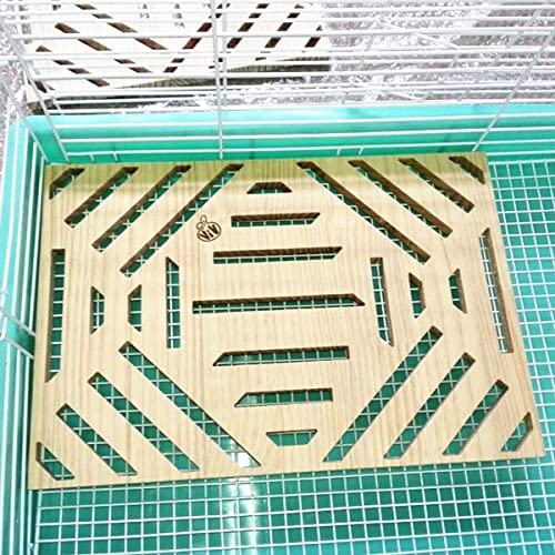 Litewoo Rabbit Scratch Board Claw and Teeth Care Chew Toy Bunny Wood Pad, B | Natural wood, antiskid & edible, rabbit scratch board for digging/chewing, for chinchilla/guinea pig, 12.6"x9.84"x0.6" - color: C 12.60x9.84 inch