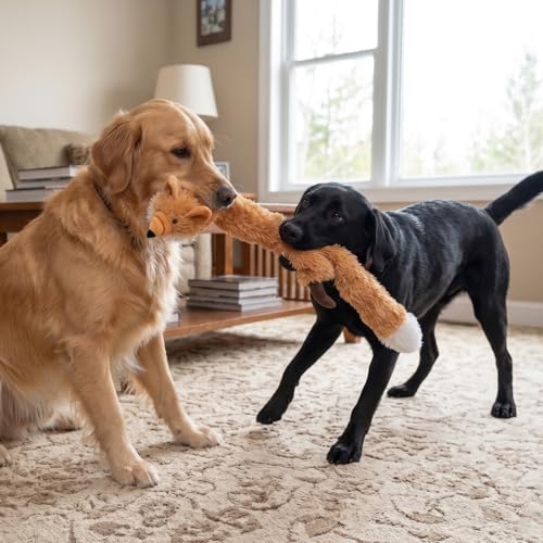 SPOT Skinneeez Fox 23-Inch Stuffing-Free Plush Dog Toy – Realistic Design with 2 Squeakers – Durable, Soft Polyester for Medium & Large Dogs – Tug, Fetch & Shake Play – for Moderate Chewers - style: Fox