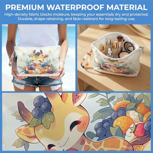 ENGVZ Wet Dry Bag, Waterproof Travel Pouch, Large Zipper Bag For Swimsuits, Diapers, Toiletries, Makeup, Women And Girls Cute Baby Giraffe - color: Cute Giraffe