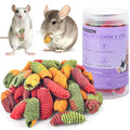 ERKOON Chinchilla Treats, Chew Toys for Teeth for Rabbit Guinea Pig Gerbil Rat Dwarf Hamster (Mixed-Large Size)