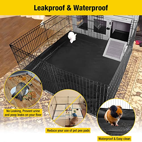 Aivituvin Pet Playpen Rabbit Pen Bunny Run Extension Guinea Pig Enclosure with Waterproof Floor Liner - Extension Playpen ONLY