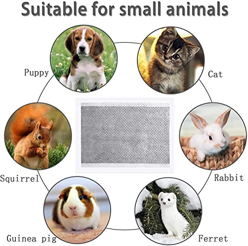 kathson Rabbit Pee Pads Disposable Cage Liners 100PCS All Absorb Black Carbon Odor Control Bunny Training Accessories with Quick-Dry Surface for Puppy Guinea Pig Kitten Hedgehog Small Animals - size: 17.7" x 12.9" / 100PCS