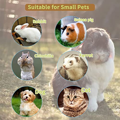 Lemtrflo Rabbit Water Dispenser, Cage Automatic Hanging Bunny Feeder | Suitable for Rabbits, Guinea Pigs, Small Dogs, and Other Small Pets - color: White Gray