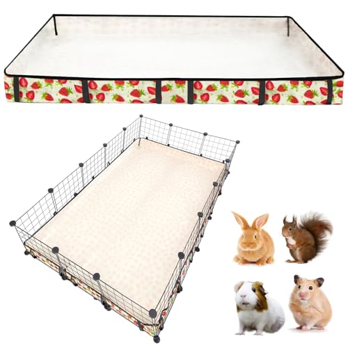 Guinea Pig Cage Liner，Washable Waterproof Oxford Cloth Cage Liners for Small Animals,Hamster Chinchilla Hedgehog Rabbit and Other Small Animals Not Include Cage(36x60 inches) - size: C&C 3x5(36x60 inches)