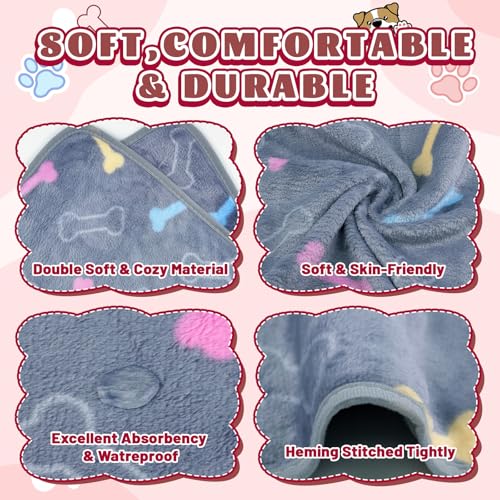 YedsIntu 6 Pcs Washable Guinea Pig Blankets Absorbent Small Animal Fleece Bedding Cage Liners Reusable Pet Pee Pad Sleep Mat Pad Cover for Hamster Ferret Rabbit Chinchilla Hedgehog (Grey, 20" x 30") - color: 6 White Bulk, size: 20" x 30"
