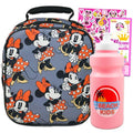 Minnie Mouse Lunch Bag for Kids Bundle w/Insulated Lunchbox + More | Soft Minnie Lunch Box Plus Water Bottle, Stickers, More - Minnie Mouse School Supplies