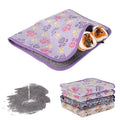 YUEPET Guinea Pig Blankets 3 Pack, Waterproof-Backed Fleece Liners, S | Guinea Pig Fleece Cage Liners, Waterproof Backing, Washable mats, Soft Fleece Surface, 23 x 16 in - color: Purple+blue+beige, size: S-23"×16"
