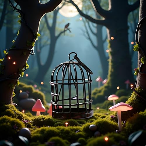 Miniature Birdcage Ornament Model Home Desktop Decor, Miniature Furniture and Accessories