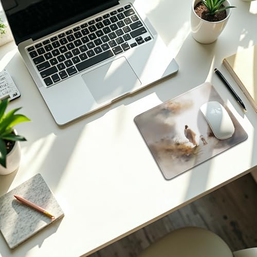 Christian Jesus Leaves The 99 Sheep Mouse Pad, Christian Jesus Gifts Mouse Pads Mousepad for Desk Office Computers Laptop, Religious Office Supplies Desk Accessories, 9.5x7.9 Inch - color: 04Child