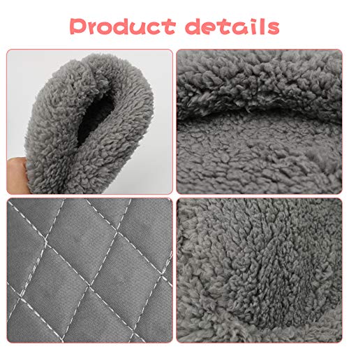 BWOGUE Hamster Bed, Round Velvet Sleep Pad for Guinea Pigs and Rats, 8.7 in | Round Mat for Small Pets, Soft Velvet, Machine Washable, Cage & Home Use, Hamsters Guinea Pigs - color: Grey