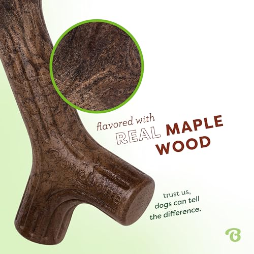 Benebone Maplestick Real Wood Durable Dog Chew Toy, Made in USA, Small | Durable, Made in USA, Dog Bones, Long-Lasting, A Size for Every Dog, Keeps Them Busy - color: REAL Maplewood, size: Small