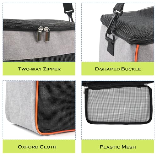 haozaikeji Guinea Pig Carrier Bag Portable Rabbit Travel Bag Breathable Small Animal Outgoing Pouch Hamster Carrier with Pad - color: Grey