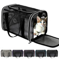 Cat Carrier Dog Carrier Pet Carriers Soft-Sided Cats Bag Animal Carriers Puppy Carrying Bag TSA Airline Approved Small Dog Carrier Soft Sided, Collapsible Travel Carriers for Big Cats(Up to 16lbs), - color: white, size: 17*11*11