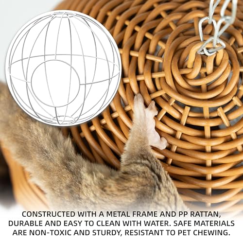 NEOUZA Sugar Glider Pouch Pet Glider Cage Sleep Bag for Small Animals Squirrels Marmosets Rats Hamsters, Metal Frame PP Rattan Durable Water Resistant Non Toxic Safe Material