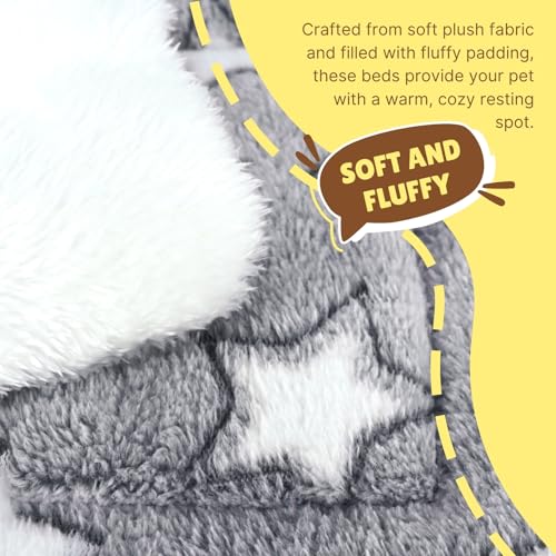Guinea Pig Bed, 2 Pack (12x10 Inch) Soft Plush Small Animal Bed Mat, Washable Bedding Blanket Sleeping Warm Pad for Bunny, Rat, Ferret, Chinchilla - color: Gray