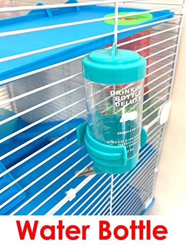 5-Level Large Crossover Twin Towner Tube Tunnel Habitat Hamster Rodent Gerbil Mouse Mice Rat Cage (Blue) - color: Blue, size: 31.0"L x 14.5"W x 33.0"H