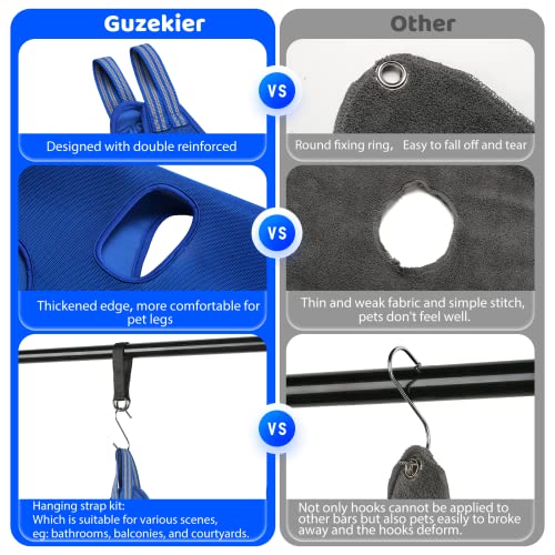 Guzekier Dog Grooming Hammock for Trim Nail, Dog Sling for Grooming, Dog Hammock Restraint Bag with Nail Clippers/Trimmer, Nail File, Pet Comb,Ear/Eye Care (Weight: 20-45 LBS) - size: M（Weight：25-45LB）