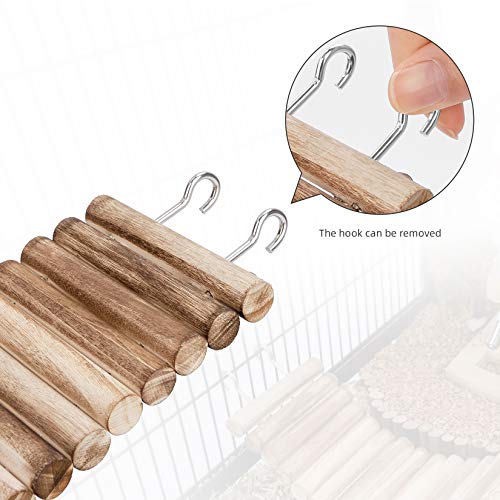 Niteangel Hamster Suspension Bridge Toy: 25.6" x 3.15" Flexible & Bendable | Enhances Coordination & Balance Long Climbing Wooden Ladder for Hamsters Mice Gerbils Sugar Glider Rat and Other Small Animal - size: 25.6L x 3.15W