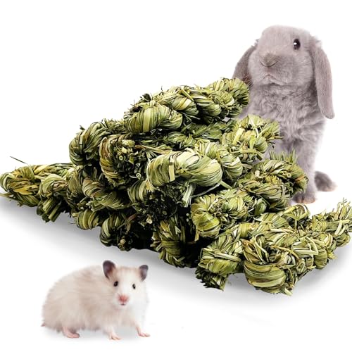 Hamiledyi 15 PCS Rabbit Chew Toys for Teeth - Timothy Hay Treats and Sticks - Natural Grass Chew Toys for Bunnies Guinea Pigs Hamsters and Chinchillas - Bunny Teeth Care - size: 0.16 Ounce (Pack of 15)