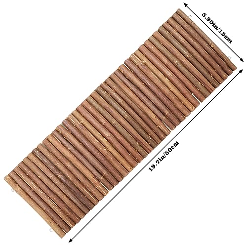 Hermit Crab Climbing Toys, Wooden Hermit Crab Hideout, Reptile Tank Habitat Decor, Bendable Ladder Bridge Tunnel Toys for Lizard Chameleon Hamster Rats Chinchilla Guinea Pig Rabbit Bearded Dragon - style: 19.7×5.9 Inches