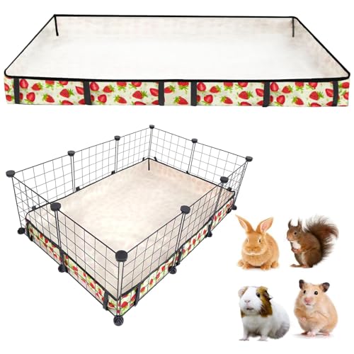Guinea Pig Cage Liner，Washable Waterproof Oxford Cloth Cage Liners for Small Animals,Hamster Chinchilla Hedgehog Rabbit and Other Small Animals Not Include Cage(28x42 inches) - size: C&C 2x3(28x42 inches)
