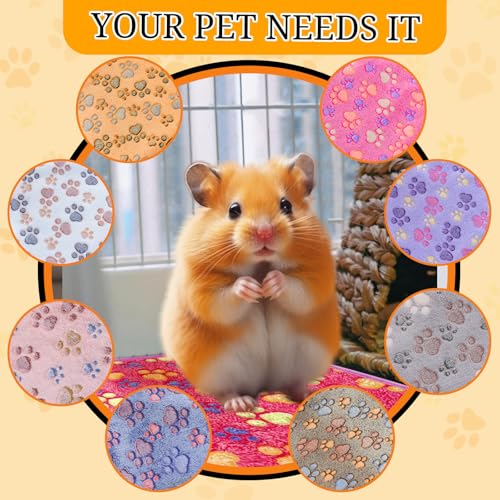 8 Pcs Washable Guinea Pig Bedding Absorbent Small Animal Cage Liners Reusable Guinea Pig Fleece Blankets Waterproof Pet Pee Pad Sleep Mat Pad Cover for Rabbit Ferret Chinchilla Hamster - color: 8PCS 24 x 16 Inch