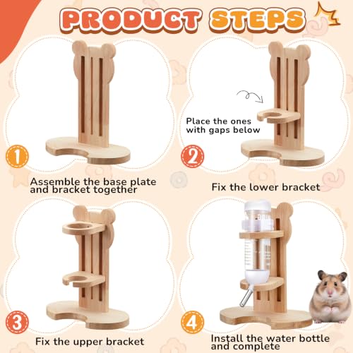 4 Pcs Hamster Cage Accessories Water Bottle Set,Fun Ladder - style: Fun Ladder