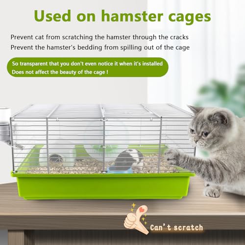 12 Pcs Pet Cage Liner Protection 10 × 8'' Rabbit Cage Urine Guard Side Lining Shield Covers Prevent Scatter for Guinea Pig Bunny Hedgehog Hamster Small Animals