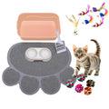 Kitten Litter Box Starter Kit with Mat, All-in-One Starter Kit for Kittens & Small Cats, Anti-Tracking Litter Mat, Easy Clean, Includes Scoop & Toys, Compact Size (PinkScoop Set) - color: PinkScoop Set
