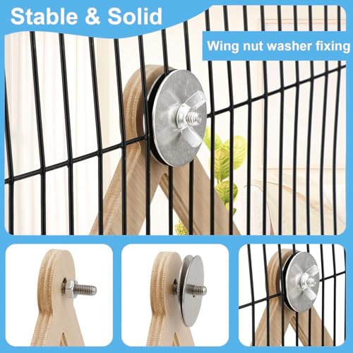 Bird Stand Perch,Interactive Rocking Parakeet Perch, Wooden Exercise Wheel Cockatiel, Parrot Swing,Bird Playground Play Stands for Conure Budgie(A) - color: A