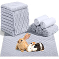 SmoothNovelty 5 Pcs Waterproof Guinea Pig Blankets Washable Small Animal Pee Pad Pet Blanket Sleep Bedding Mats Absorbent Guinea Pig Cage Liner Reusable Pet Sleep Pad (Gray,22" X 47",Waffle) - color: Gray, size: 22" X 47", style: Waffle