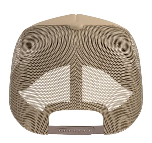 Hamster Bedding Change Day Trucker Hat with Adjustable Mesh Back - color: Khaki