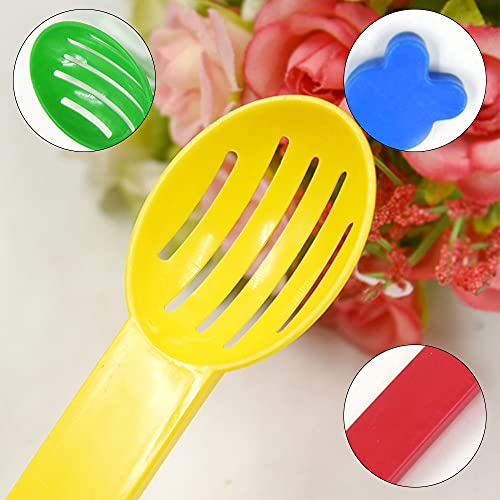 8Pcs Plastic Litter Scoop Small Pet Sand Spoon Shovel for Pet Cleaning Necessary Tool for Breeding Pets 4 Color