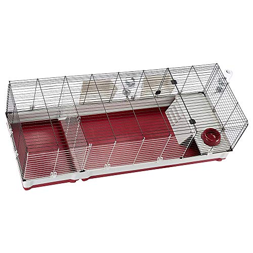 Ferplast Krolik XXL Rabbit Cage w/Wire Extension | Rabbit Cage Includes All Accessories & Measures 63.8L x 23.62W x 19.68H Inches | 1-Year Warranty - style: XXL Rabbit Cage