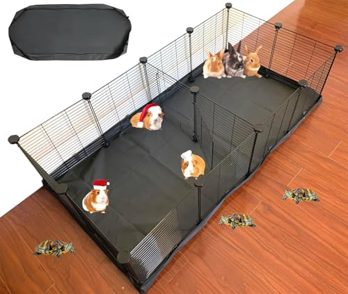 48" Extra Large Guinea Pig Enclosure Hamsters Critters Turtles Habitat Playpen Center Divider Access Door Mouse Mice Play Ground Puppy Bunny Play Yard Waterproof Bottom Canvas - size: 48.0"L x 24.0"W x 14.0"H