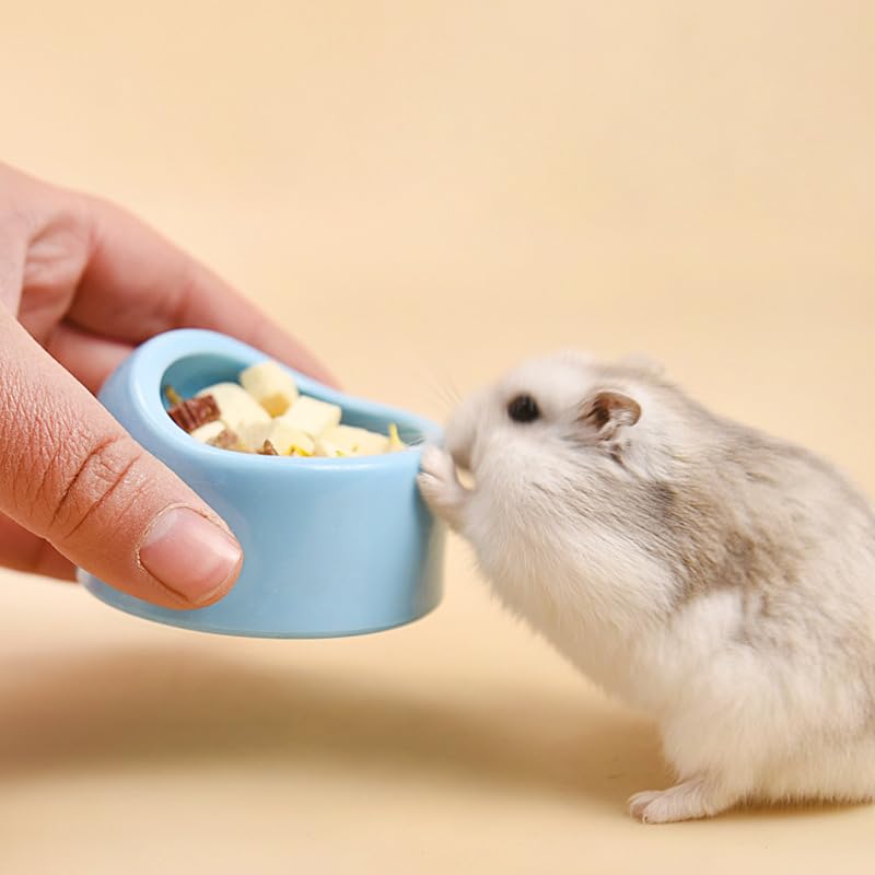 4 Pack Hamster Bowl Dwarf Feeding Bowls Food Water Feeder Dish for Robo Syrian Hamsters Hammies Mice Gerbils Degus Hedgehog Small Animals Pet