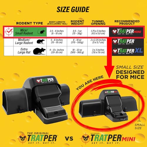 Tratper Mouse Tunnel Traps. Prevents Accidental Triggering with Dual Tunnel Design. Covered Snap Traps for Humane Kill, Safe and Reusable, Pest Control for Mice, Indoor & Outdoor Use, 8 Pack - size: 8 Pack Small - Mouse Size