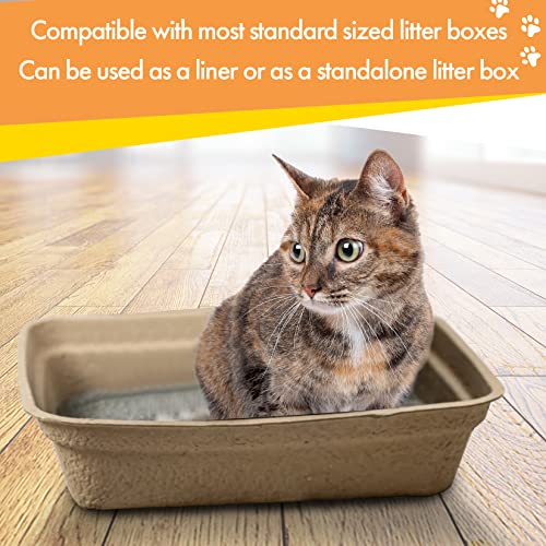 Disposable Litter Boxes (Brown, Large 8-Pack) - size: Large 8-Pack
