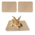 KEYIDE 2Pc Bunny Scratch Pads, Natural Sisal Rabbit Scratching Mat for Nails, Chew Toys for Indoor Pet Guinea Pigs Chinchillas Ferrets Sleeping Playing, 16"X12"
