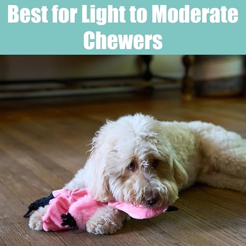 SPOT Skinneeez Flamingo 19 Inch Stuffing-Free Plush Dog Toy with Dual Squeakers – Long Interactive Chew Toy for Medium and Large Dogs – Mess-Free Play for Light & Moderate Chewers - style: Flamingo