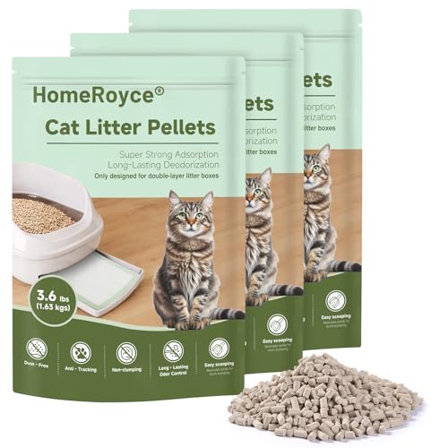 Cat Litter Pellets Exclusively for Double Layer Cat Litter Box, Super Odor Control Zeolite Litter, Non Clumping Cat Litter, Low-Tracking, Low Consumption, Unscented - size: 10.8 lb