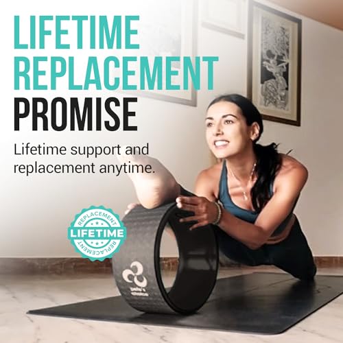 Yoga Wheel Set - Extra Wide Jumbo Wheel & Mini Massage Wheel | Stretching Strap with Starter Guide - Deep Stretches Plus Targeted Muscle Relief - Relieve Back Pain & Improve Mobility - style: Wide
