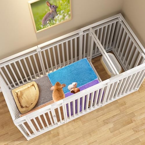 WRINGKIT 6 Pack Guinea Pig Mats, 16x24 Inch Guinea Pig Cage Liner, Reusable | Washable Fleece Bedding Training Pee Pads, Non-Slip Animal Sleeping Mat for Bunny, Rabbit, Hamster, Chinchilla, 6 Colors