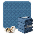 FunFurry Washable Guinea Pig Cage Liner - 4 Pack Reusable Washable Pee Pads，Waterproof Guinea Pig Bedding for Small Animal - Rabbit Bunny Hamster Puppy (Blue, 12" X 12" - 4 Pack) - color: Blue, size: 12" X 12" - 4 Pack