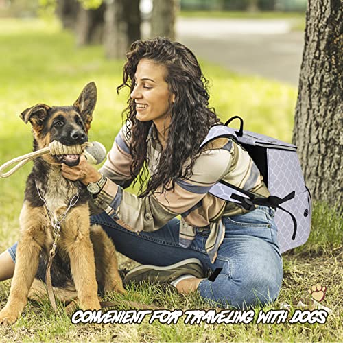 BAGLHER Dog Travel Bag Backpack, Airline Approved Pet Supplies Backpack, Dog Travel Bag with 2 Silicone Collapsible Bowls and 2 Food Baskets DLWhite - color: DLWhite