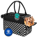 PetAmi Dog Purse Carrier for Small Dogs Cats, TSA Airline Approved Soft-Sided Pet Carrier with Pockets, Ventilated Travel Tote Bag with Bed & Shoulder Strap, Puppy Kitten, Max 12 lbs, Polka Dot Black - color: Polka Dot Black